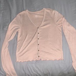 cream button up long sleeve